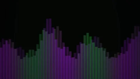 Abstract digital audio equalizer graph display with colorful vertical bars .. Stock Footage 346323722