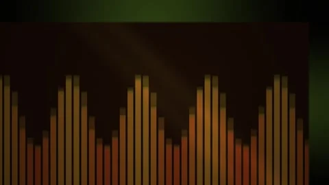 Abstract Digital Audio Visualizer Bars Pulsing in Rhythmic Motion. Stock Footage 340488679