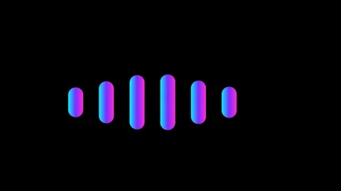 Abstract digital audio waveform visualization with glowing neon purple and .. 스톡 동영상 347805762