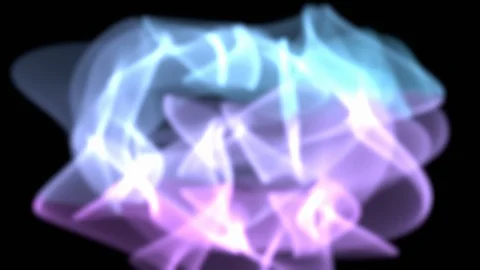 Abstract Digital Aurora Effect Computer Graphic rendered on Black background Stock Footage 95098580