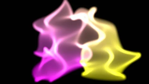 Abstract Digital Aurora Effect Computer Graphic rendered on Black background Stock Footage 95098647