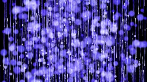 Abstract digital background animated with blue matrix code rain cybersecuri.. Stockbeeldmateriaal 262300470