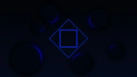 Abstract digital background with animation of circles and squares Stock Footage 308111097