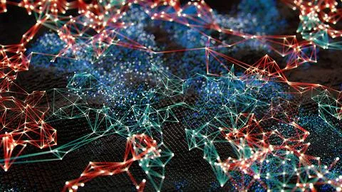 Abstract digital background. Big data visualization. Stock Illustration