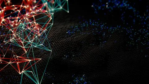 Abstract digital background. Big data visualization. 스톡 일러스트