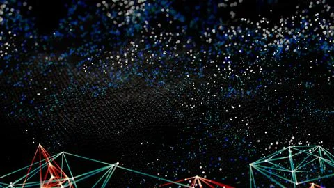 Abstract digital background. Big data visualization. Stock Illustration