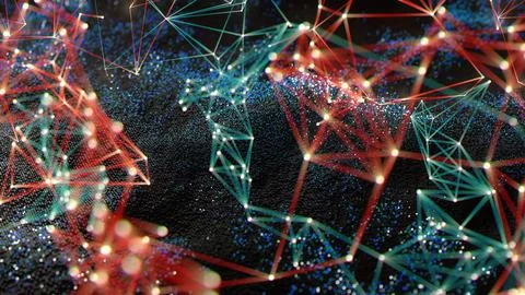 Abstract digital background. Big data visualization. Stock Illustration