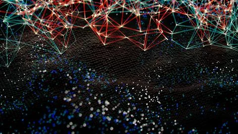 Abstract digital background. Big data visualization. Illustrazione stock