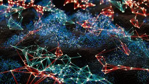 Abstract digital background. Big data visualization. Stock Illustration