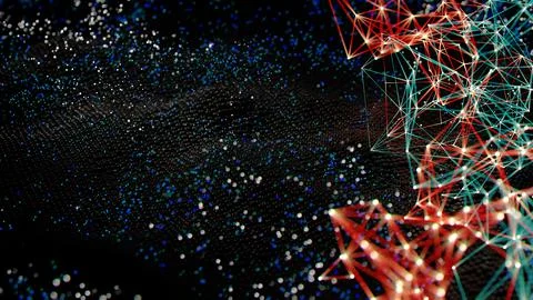 Abstract digital background. Big data visualization. イラスト素材