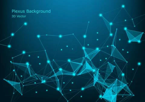 Abstract digital background. Big data visualization. Network connection struc Stock Illustration