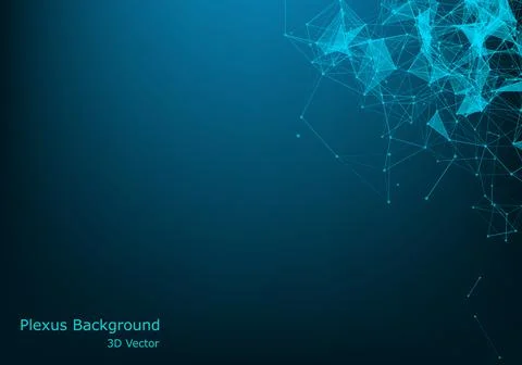 Abstract digital background. Big data visualization. Network connection struc 库存插图