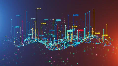 Abstract digital background. Big data visualization. イラスト素材