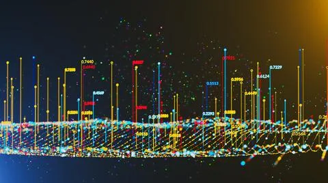 Abstract digital background. Big data visualization. Stock Illustration