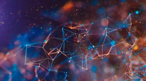 Abstract digital background. Big data visualization. Illustrazione stock