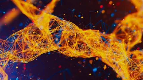 Abstract digital background. Big data visualization. Stock Illustration