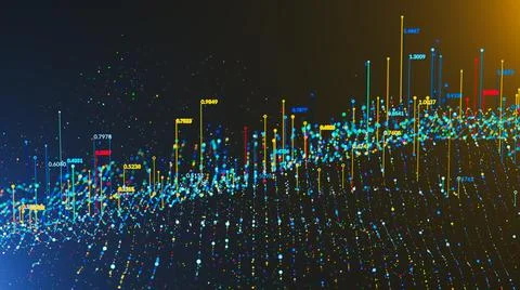 Abstract digital background. Big data visualization. Stock Illustration