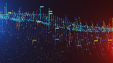 Abstract digital background. Big data visualization. Stock Illustration