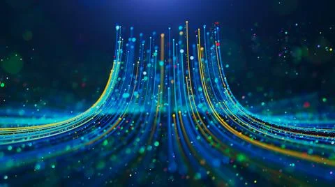 Abstract digital background. Big data visualization. Illustrazione stock