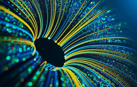 Abstract digital background. Big data visualization. Stock Illustration