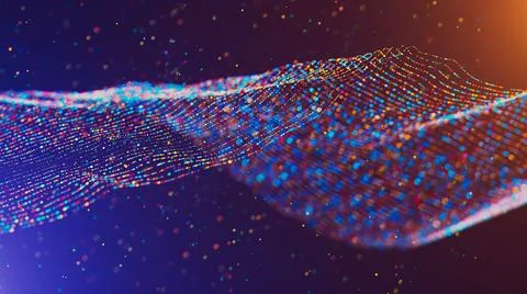 Abstract digital background. Big data visualization. Stock Illustration