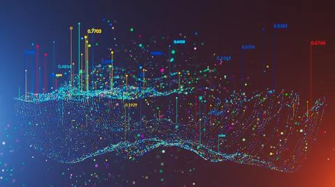 Abstract digital background. Big data visualization. Stock Illustration