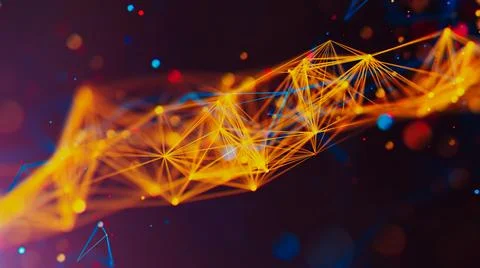 Abstract digital background. Big data visualization. Stock Illustration