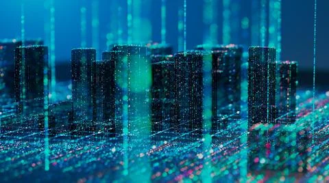 Abstract digital background. Big data visualization. 스톡 일러스트