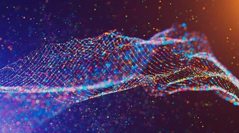 Abstract digital background. Big data visualization. Stock Illustration