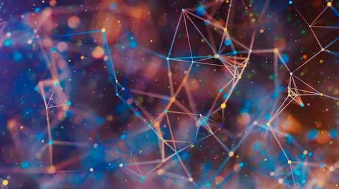 Abstract digital background. Big data visualization. Stock Photos