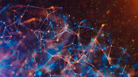 Abstract digital background. Big data visualization. Stock Photos