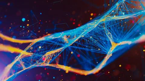 Abstract digital background. Big data visualization. Stock Photos