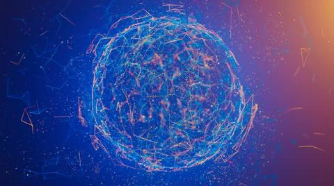 Abstract digital background. Big data visualization. Stock Photos