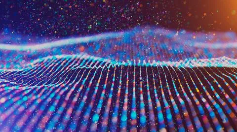 Abstract digital background. Big data visualization. Stock Photos