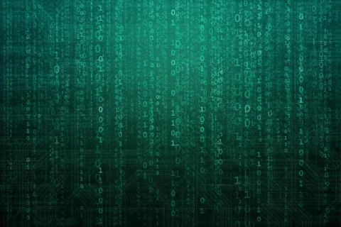 Abstract digital background with binary code. Hackers, darknet, virtual reality Stock Illustration