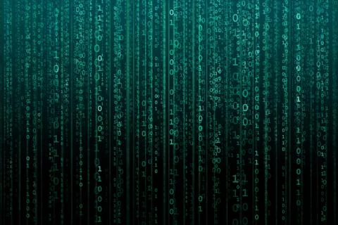 Abstract digital background with binary code. Hackers, darknet, virtual reality Illustrazione stock