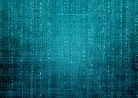 Abstract digital background with binary code. Hackers, darknet, virtual reality Illustrazione stock