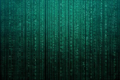 Abstract digital background with binary code. Hackers, darknet, virtual reality Foto stock