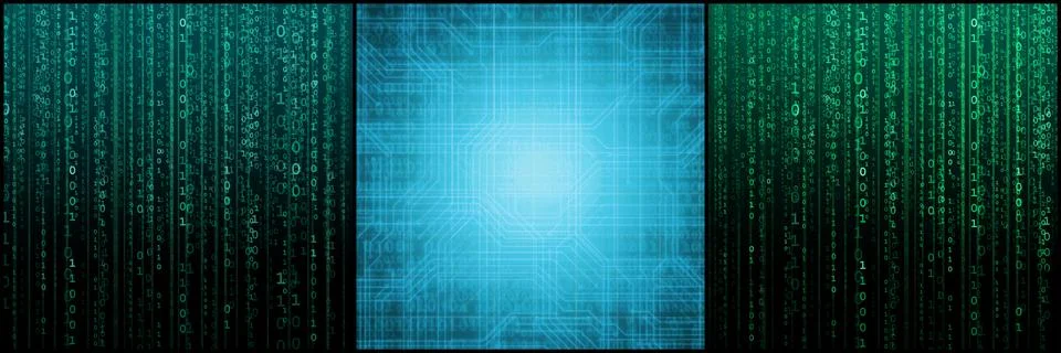 Abstract digital background with binary code. Hackers, darknet, virtual reality Stock Photos