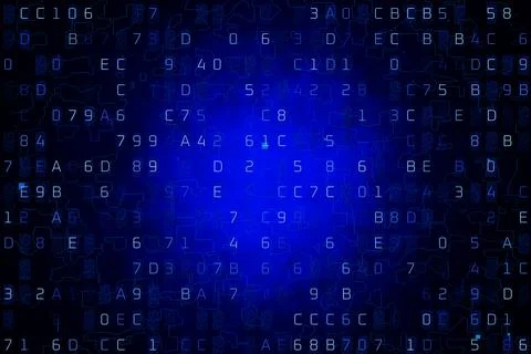 Abstract digital background in blue. 3d render. Stock Illustration