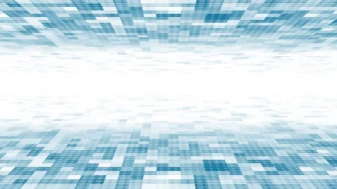 Abstract digital background with blue and white squares and lines. Stock Footage 320462597