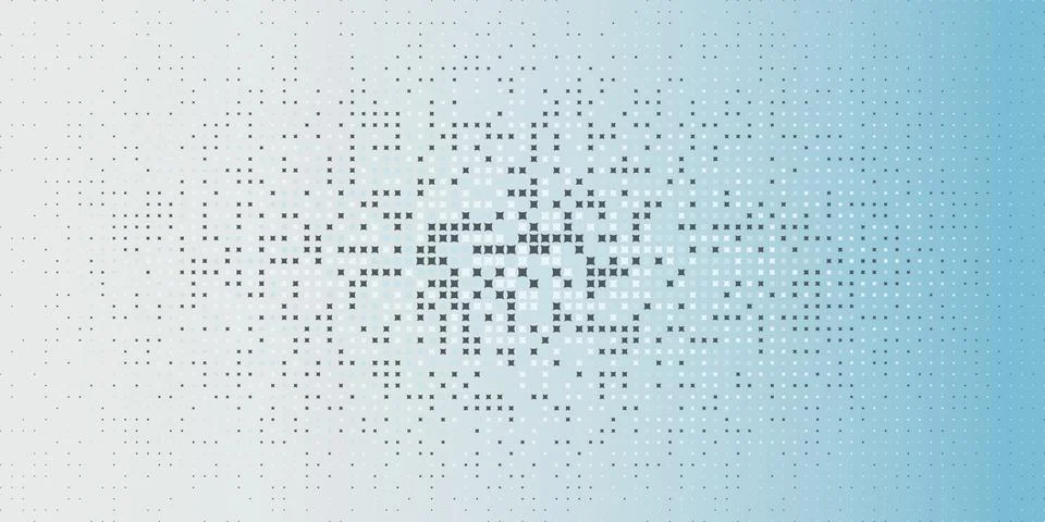 Abstract digital background with blue gradient and pixelated dots pattern for Stock Illustration