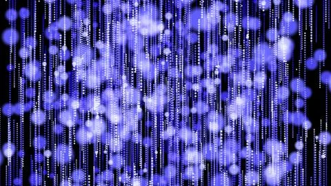 Abstract digital background with blue matrix code rain cybersecurity concept. Stock Illustration