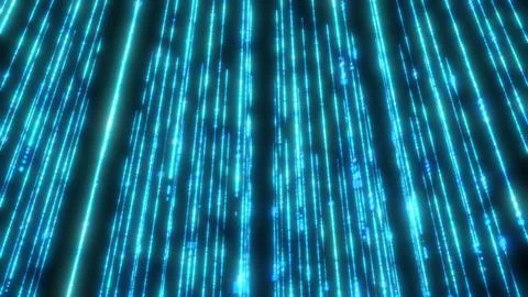 Abstract digital background with blue matrix code streaming down. Illustration