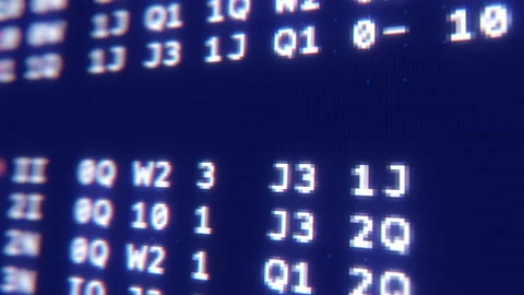 Abstract digital background close up. Computer code changing and flickering 스톡 동영상 152133128