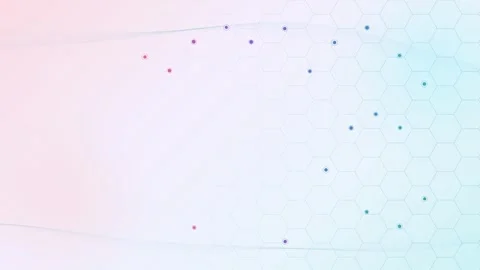 Abstract Digital Background with Connecting Dots and Lines in Soft Pastel G.. Stock Footage 341775370