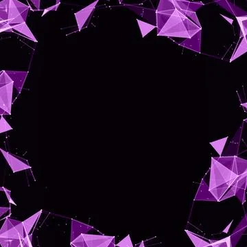 Abstract digital background with cybernetic particles Stockillustratie