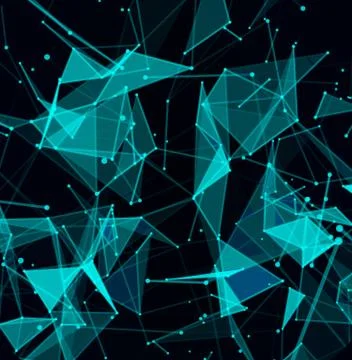Abstract digital background with cybernetic particles 스톡 일러스트