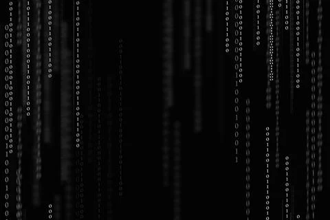 Abstract digital background. Digital code on a dark background. Stock Photos