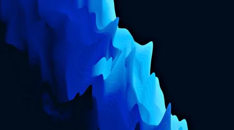 Abstract digital background with dynamic waves, line Stock Illustration